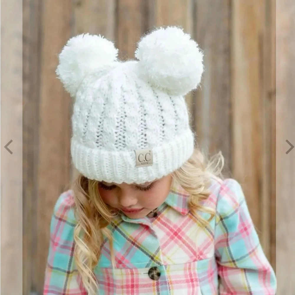 CC KIDS DOUBLE POM KIDS‎ TODDLER AND UP WINTER BEANIES